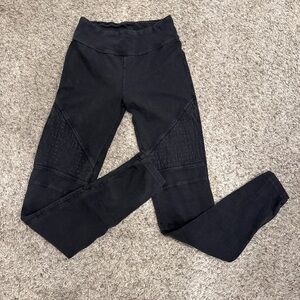 Sun & Shadow Black Moto Leggings